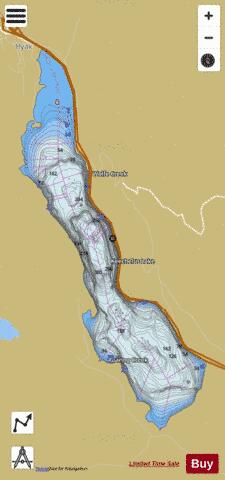 Keechelus Lake depth contour Map - i-Boating App