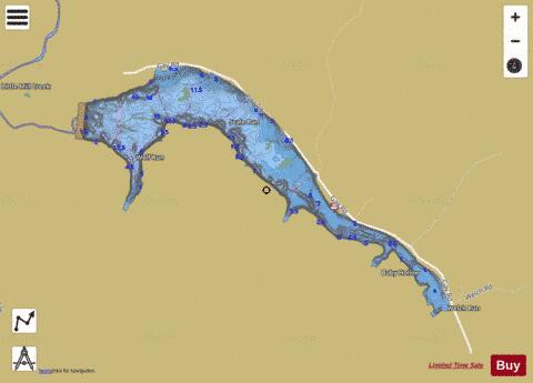 Elk Fork depth contour Map - i-Boating App