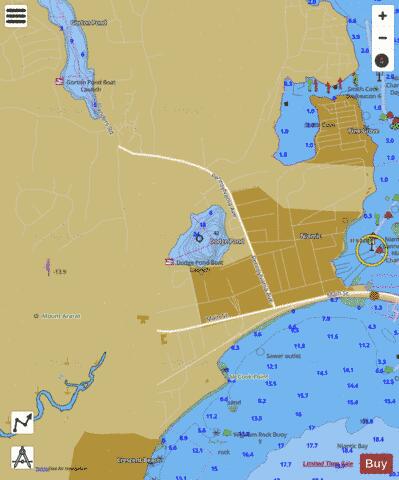 Dodge Pond depth contour Map - i-Boating App