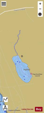 Dog Pond depth contour Map - i-Boating App