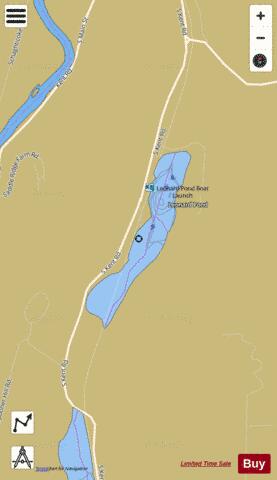 Leonard Pond depth contour Map - i-Boating App