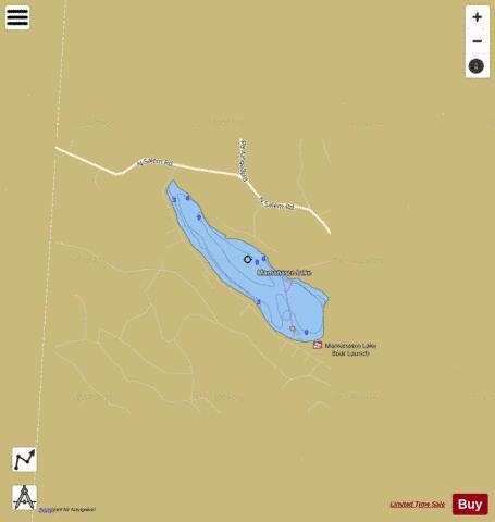 Mamanasco Lake depth contour Map - i-Boating App
