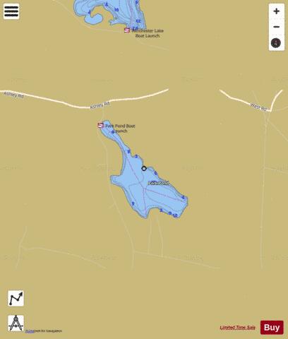 Park Pond depth contour Map - i-Boating App
