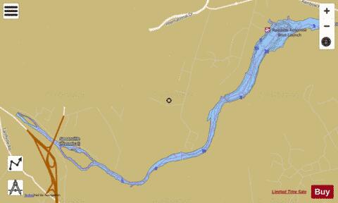 Rainbow Reservoir depth contour Map - i-Boating App