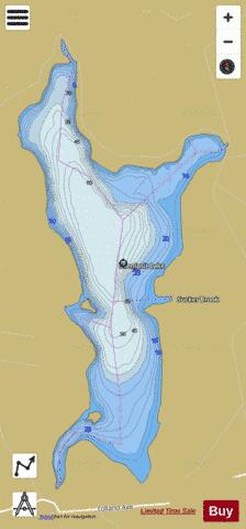 Shenipsit Lake depth contour Map - i-Boating App
