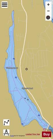 Squantz Pond depth contour Map - i-Boating App