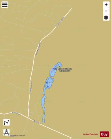Twin Lakes North depth contour Map - i-Boating App