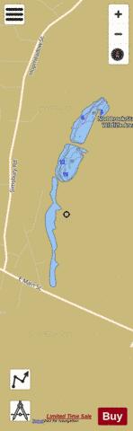 Twin Lakes South depth contour Map - i-Boating App