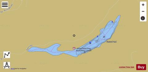 Uncas Lake depth contour Map - i-Boating App