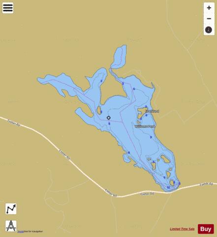 Williams Pond depth contour Map - i-Boating App