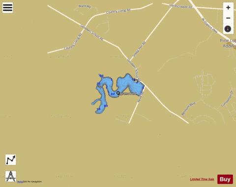 Ingrams Pond depth contour Map - i-Boating App