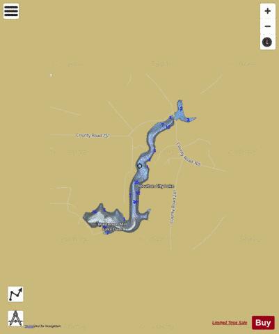 Moulton City Lake depth contour Map - i-Boating App