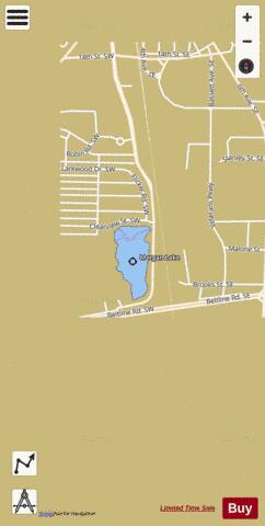 Morgan Lake depth contour Map - i-Boating App