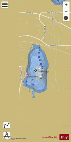 Bixler Lake depth contour Map - i-Boating App