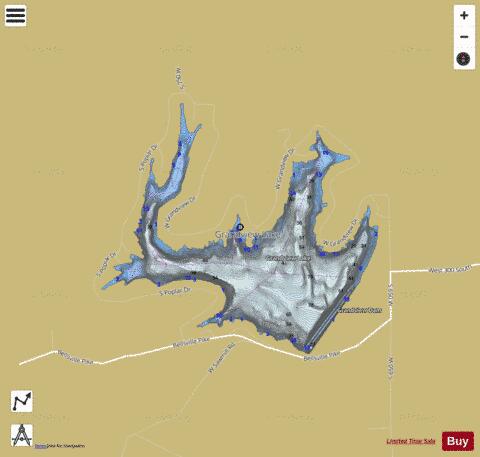 Grandview Lake depth contour Map - i-Boating App