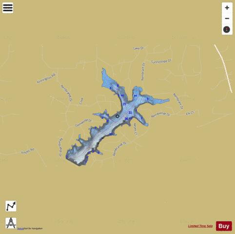 Painted Hills Lake depth contour Map - i-Boating App
