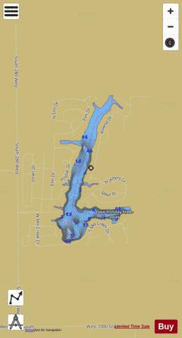 Lake Holiday Hide-away depth contour Map - i-Boating App