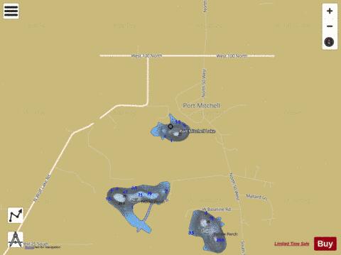 Port Mitchell Lake depth contour Map - i-Boating App