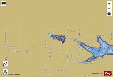 Noel Lake depth contour Map - i-Boating App