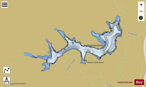 Cannon Creek Lake depth contour Map - i-Boating App