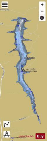 Lake Jericho depth contour Map - i-Boating App