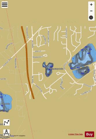 Minnetoga Lake depth contour Map - i-Boating App
