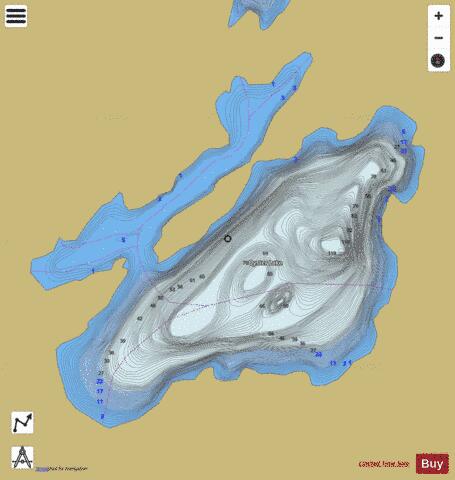 Oyster Lake depth contour Map - i-Boating App