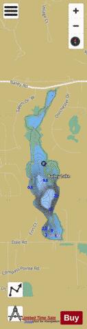 Bailey Lake depth contour Map - i-Boating App