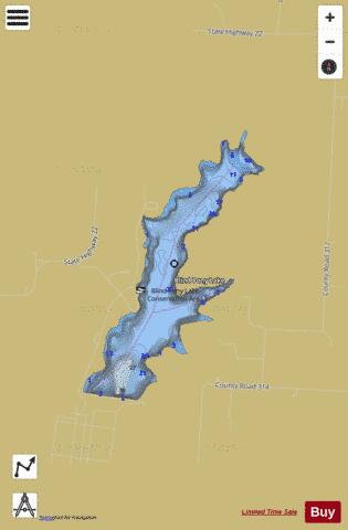 Blind Pony Lake depth contour Map - i-Boating App