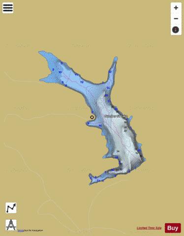 Number 51 Lake depth contour Map - i-Boating App