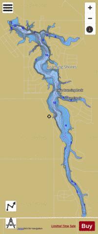 Lake Roaming Rock depth contour Map - i-Boating App