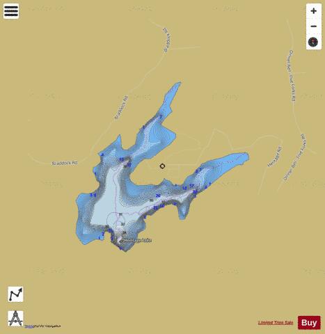 Heritage Lake depth contour Map - i-Boating App