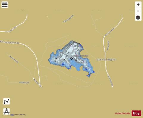 Glen Morgan Lake depth contour Map - i-Boating App