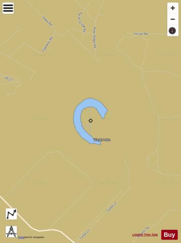 Wards Lake depth contour Map - i-Boating App