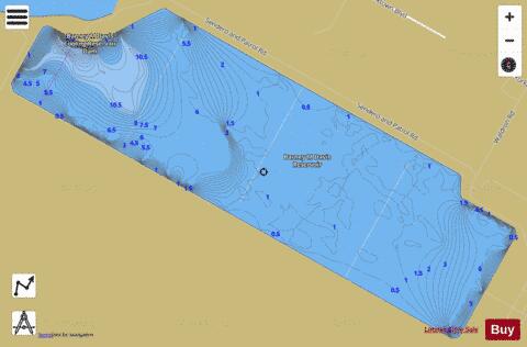 Barney M Davis Reservoir depth contour Map - i-Boating App
