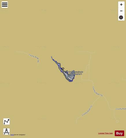 Wolfe Pecanlands Lake Number 1 depth contour Map - i-Boating App