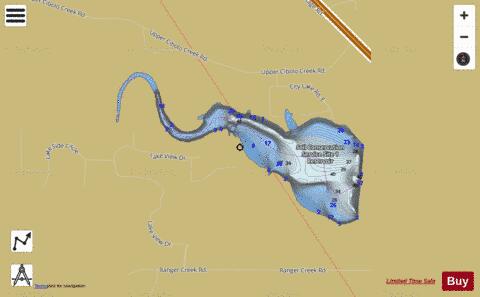 Soil Conservation Service Site 1 Reservoir depth contour Map - i-Boating App