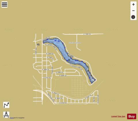 Canyon Lake Number 6 depth contour Map - i-Boating App