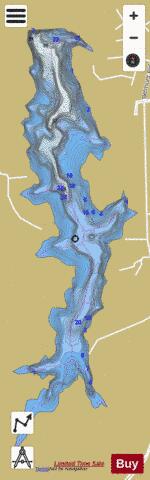 Beaverdam Reservoir depth contour Map - i-Boating App
