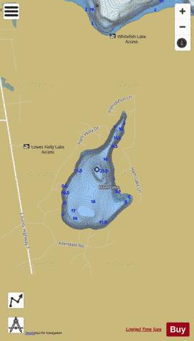 Ham Lake depth contour Map - i-Boating App