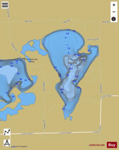 Ham Lake depth contour Map - i-Boating App