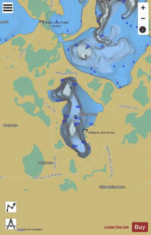Mallard Lake depth contour Map - i-Boating App