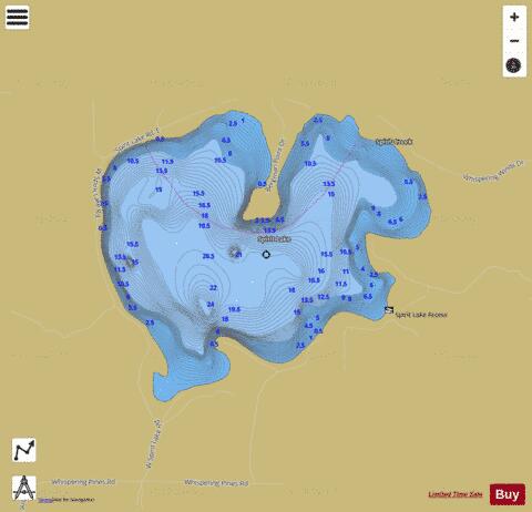 Spirit Lake depth contour Map - i-Boating App