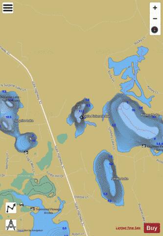 Little Pickerel Lake depth contour Map - i-Boating App