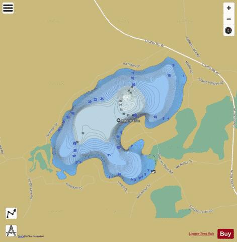 Roberts Lake depth contour Map - i-Boating App