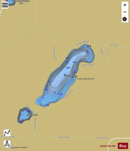 Trump Lake depth contour Map - i-Boating App