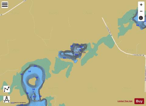 Zarling Lake depth contour Map - i-Boating App