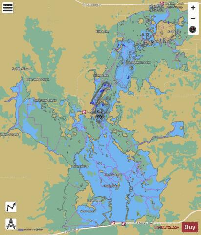 Clark depth contour Map - i-Boating App