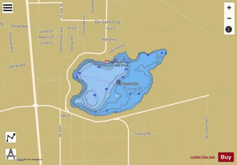 Red Beach depth contour Map - i-Boating App