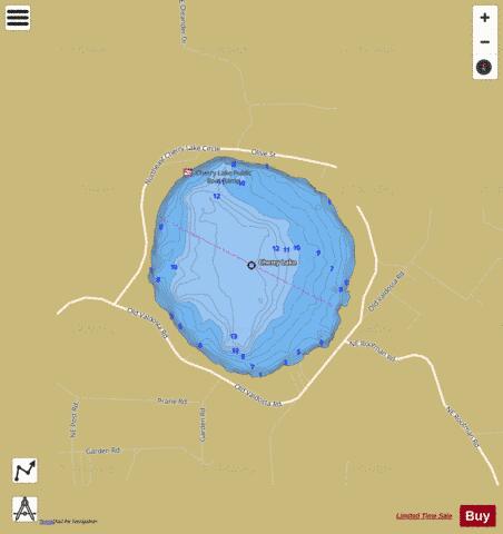 Cherry depth contour Map - i-Boating App